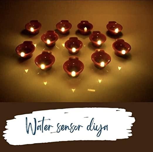 LED Light Water Sensor Diyas Plastic with, Ambient Lights (BUY 6 GET 6 FREE)