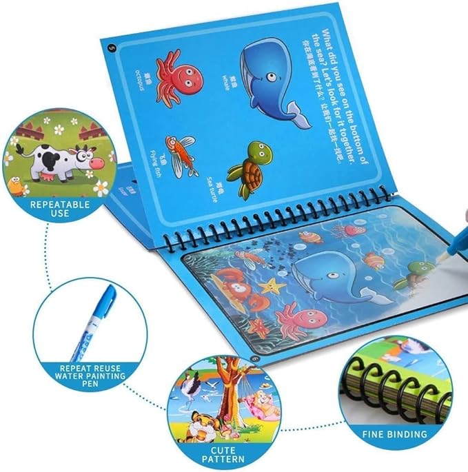 Reusable Magic Water Painting Book